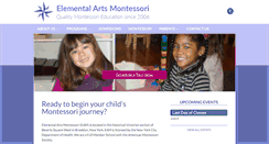 Desktop Screenshot of elementalartsmontessori.com