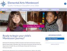 Tablet Screenshot of elementalartsmontessori.com